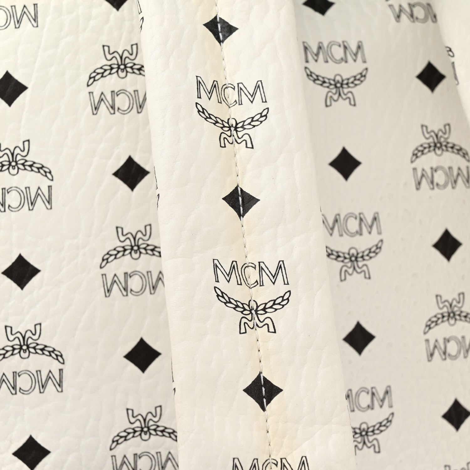 MCM Visetos Medium Side Studs Stark Backpack White 12 of 18