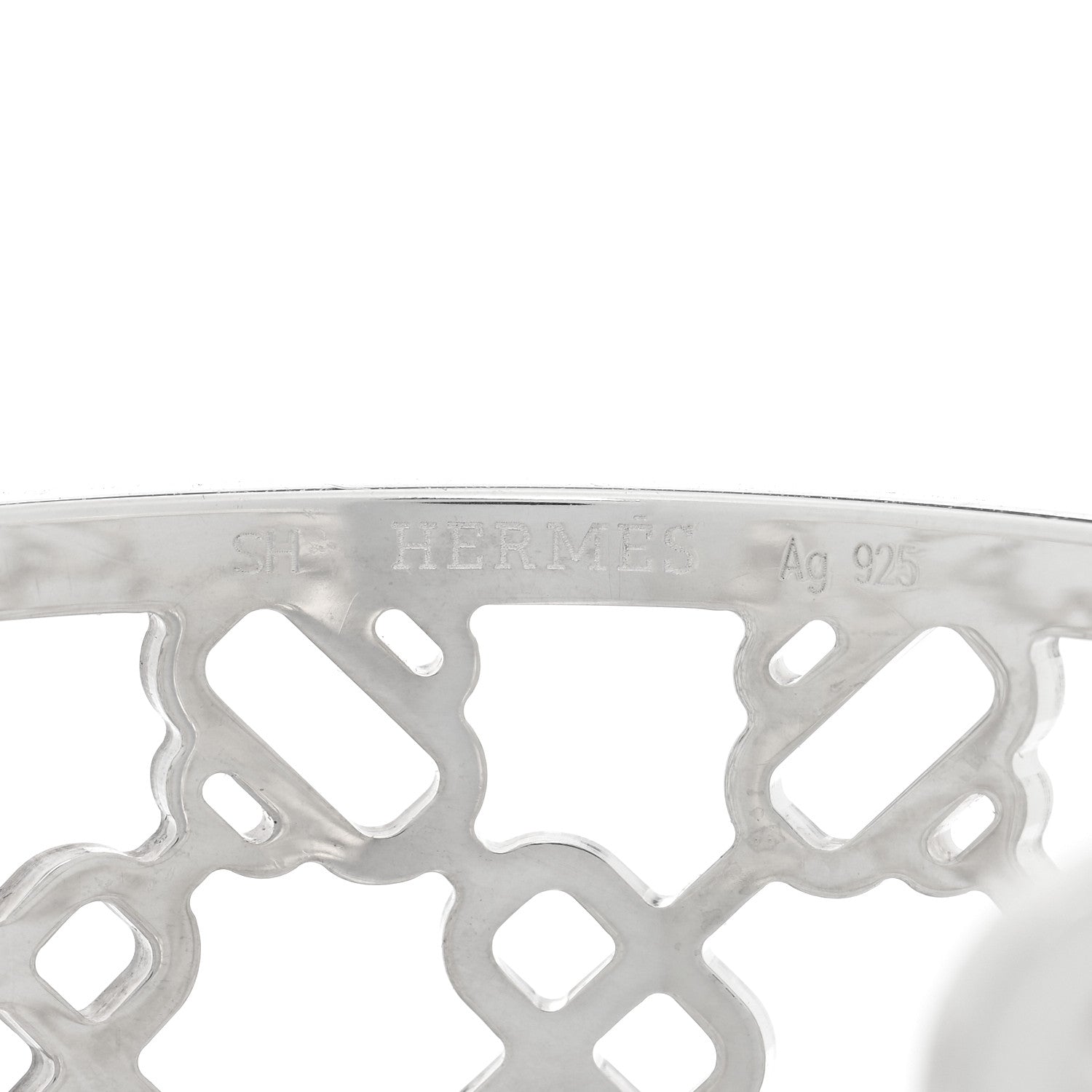 Hermes Sterling Silver Passerelle Chaine d'Ancre Cuff Bracelet SH 3 of 4