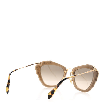 Miu Miu Metal Crystal Cat Eye Sunglasses SMU04Q Gold 4 of 9