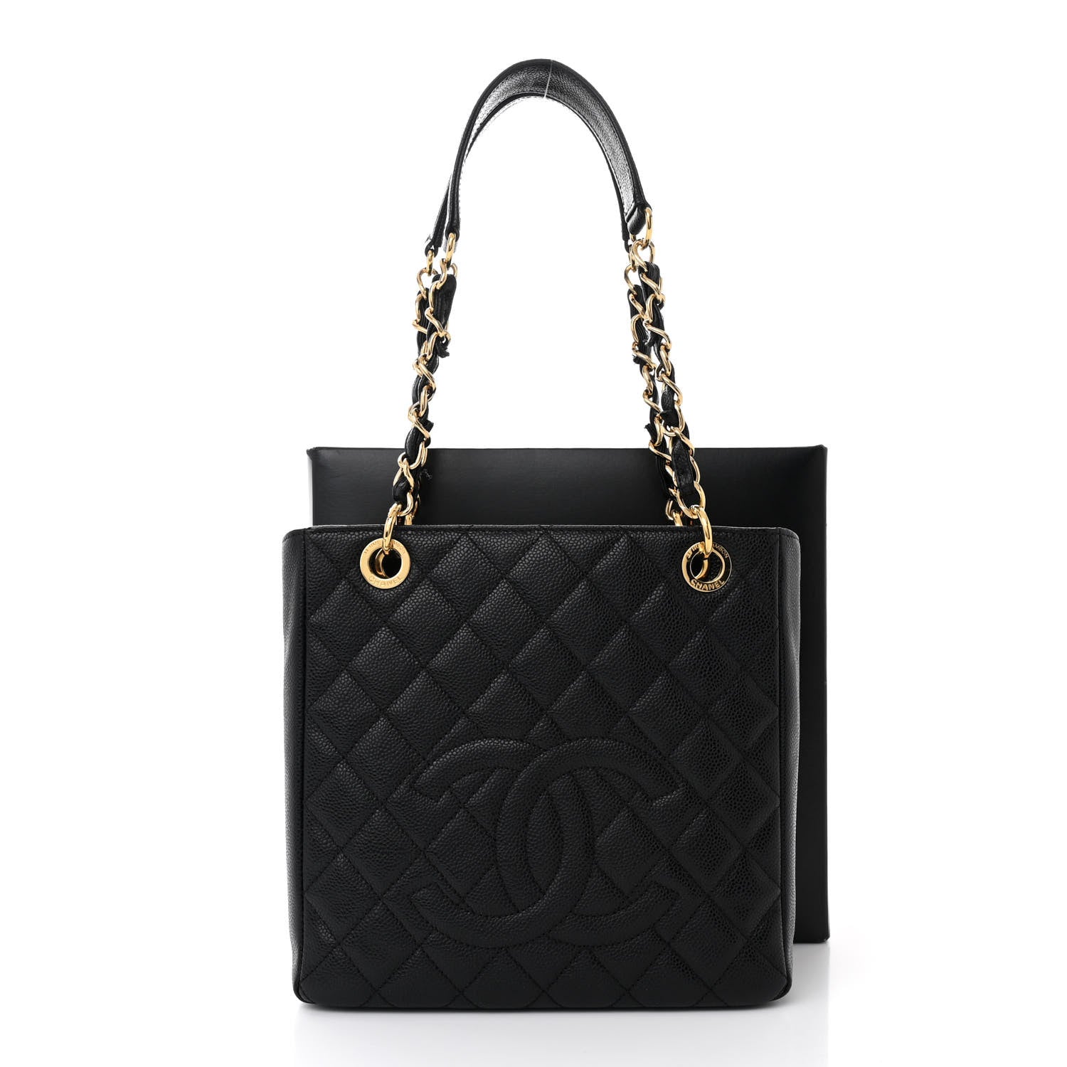 Chanel Caviar Quilted Petit Shopping Tote PST Black 11 of 11
