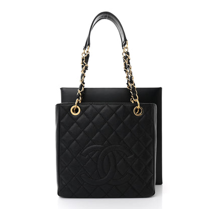 Chanel Caviar Quilted Petit Shopping Tote PST Black 11 of 11