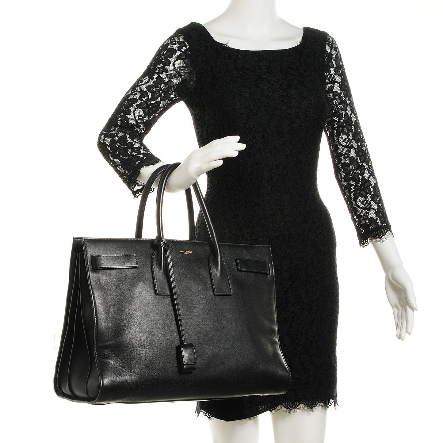 Calfskin Large Sac de Jour Carryall Black