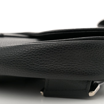 Christian Dior Grained Calfskin Mens Saddle Bag Black 10 of 13