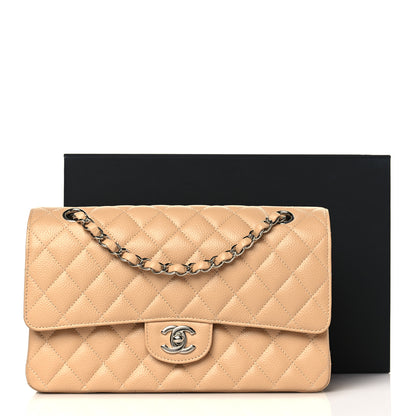 Chanel Caviar Quilted Medium Double Flap Beige 9 of 9