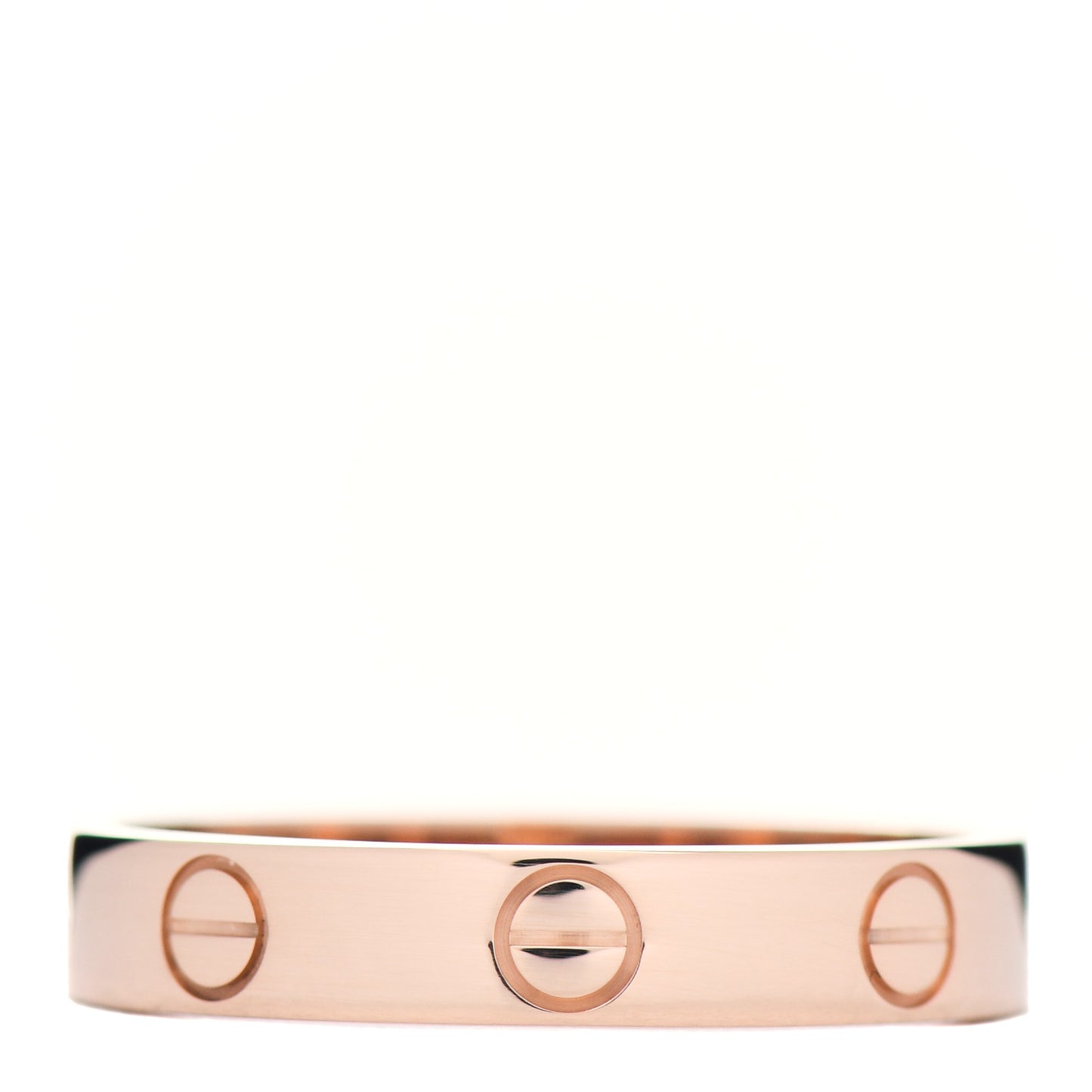 18K Pink Gold 3.5mm LOVE Wedding Band Ring 54 6.75