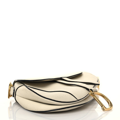 Christian Dior Grained Calfskin Mini Saddle Bag White 4 of 17