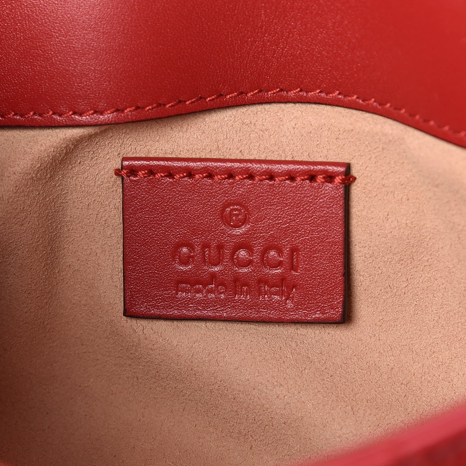 Gucci Calfskin Matelasse Super Mini GG Marmont Shoulder Bag Hibiscus Red 8 of 11