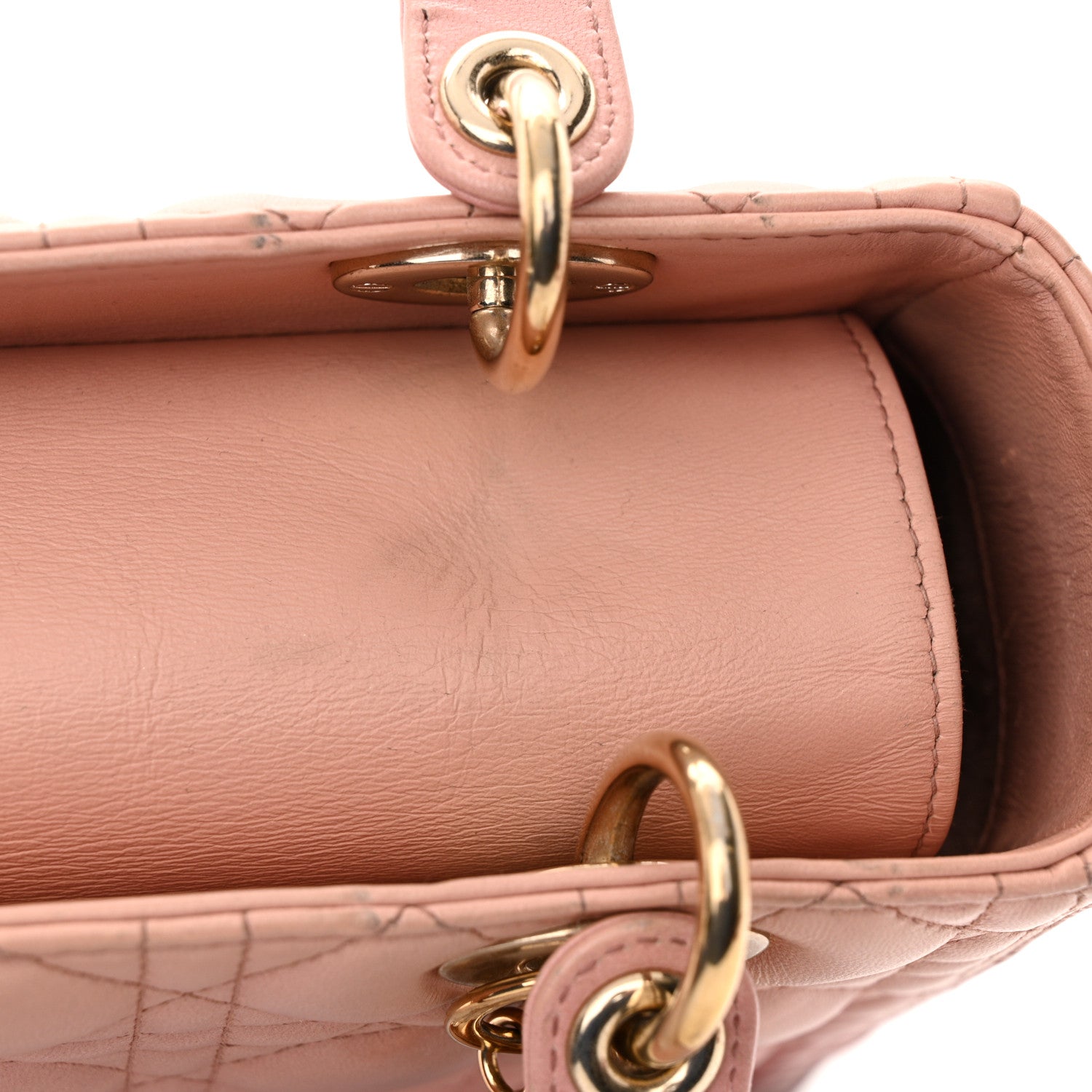 Christian Dior Lambskin Cannage Gradient Medium Lady Dior Pink 13 of 16
