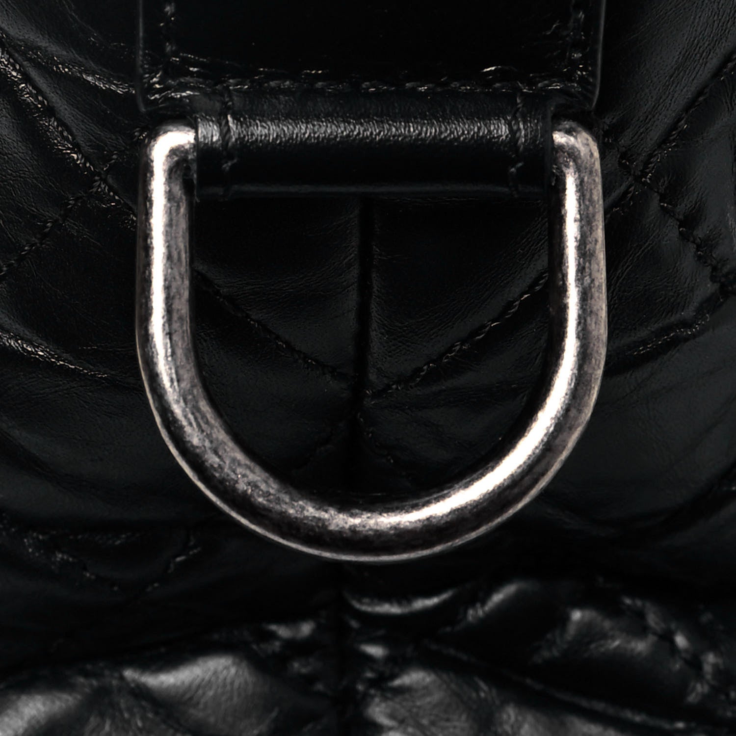 Chanel Aged Calfskin Quilted Medium Gabrielle Hobo Black 13 of 14