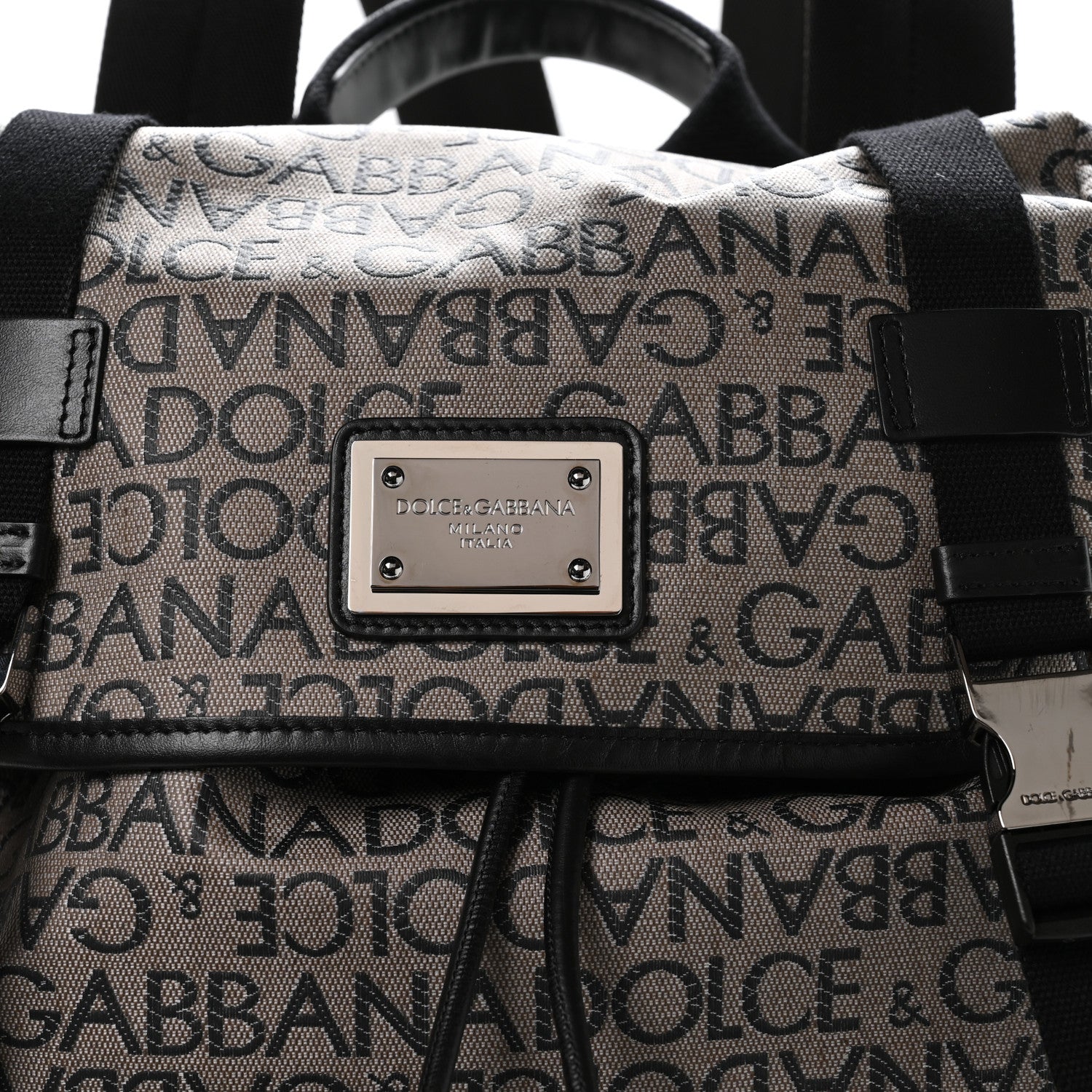 Dolce & Gabbana Coated Jacquard Logo Backpack Black 7 of 9