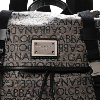 Dolce & Gabbana Coated Jacquard Logo Backpack Black 7 of 9