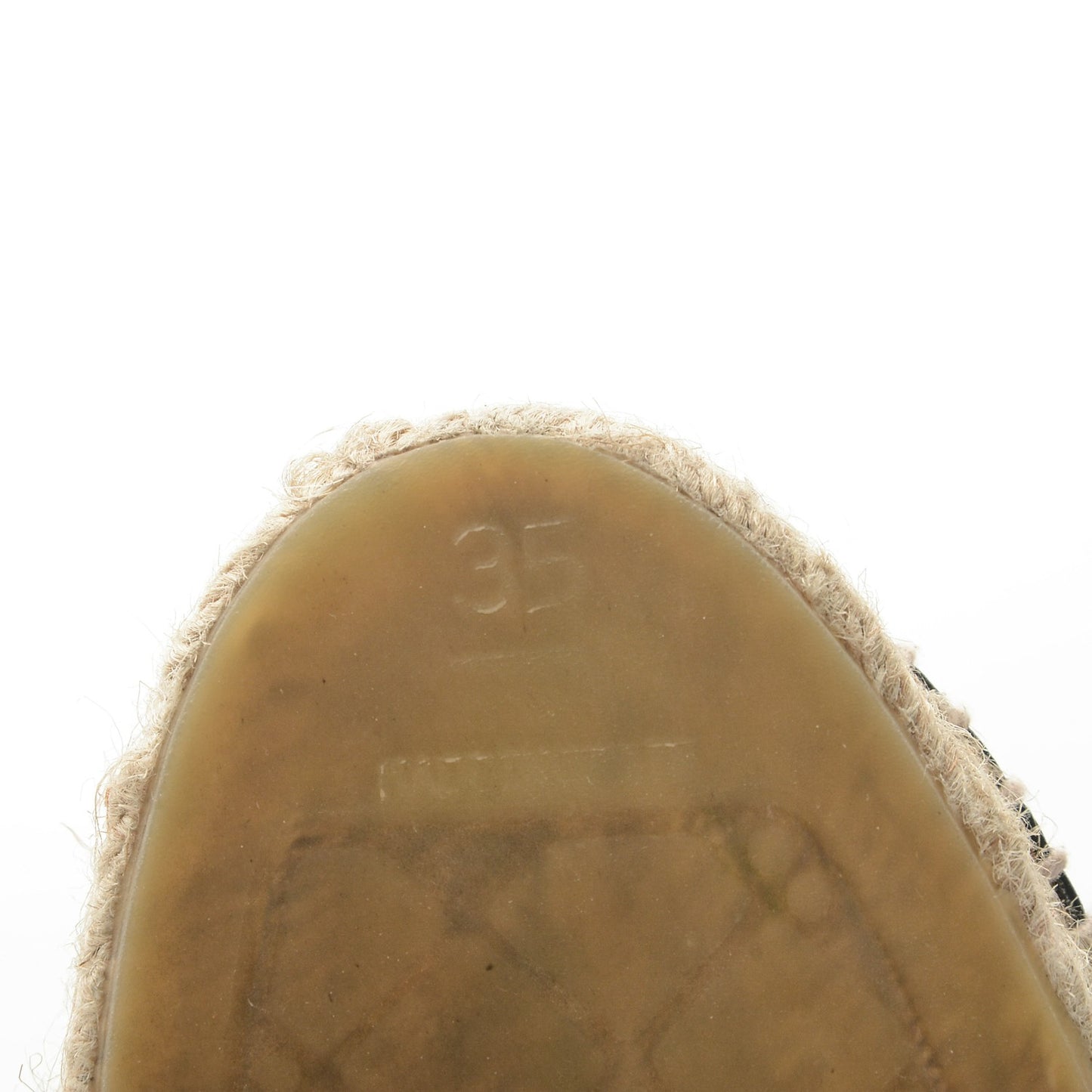 Lambskin CC Espadrilles 35 Beige Black