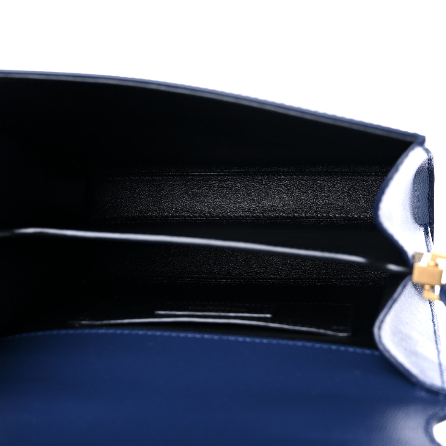 Saint Laurent Calfskin Mini Classic Monogram Cassandra Top Handle Bag Blue 4 of 8