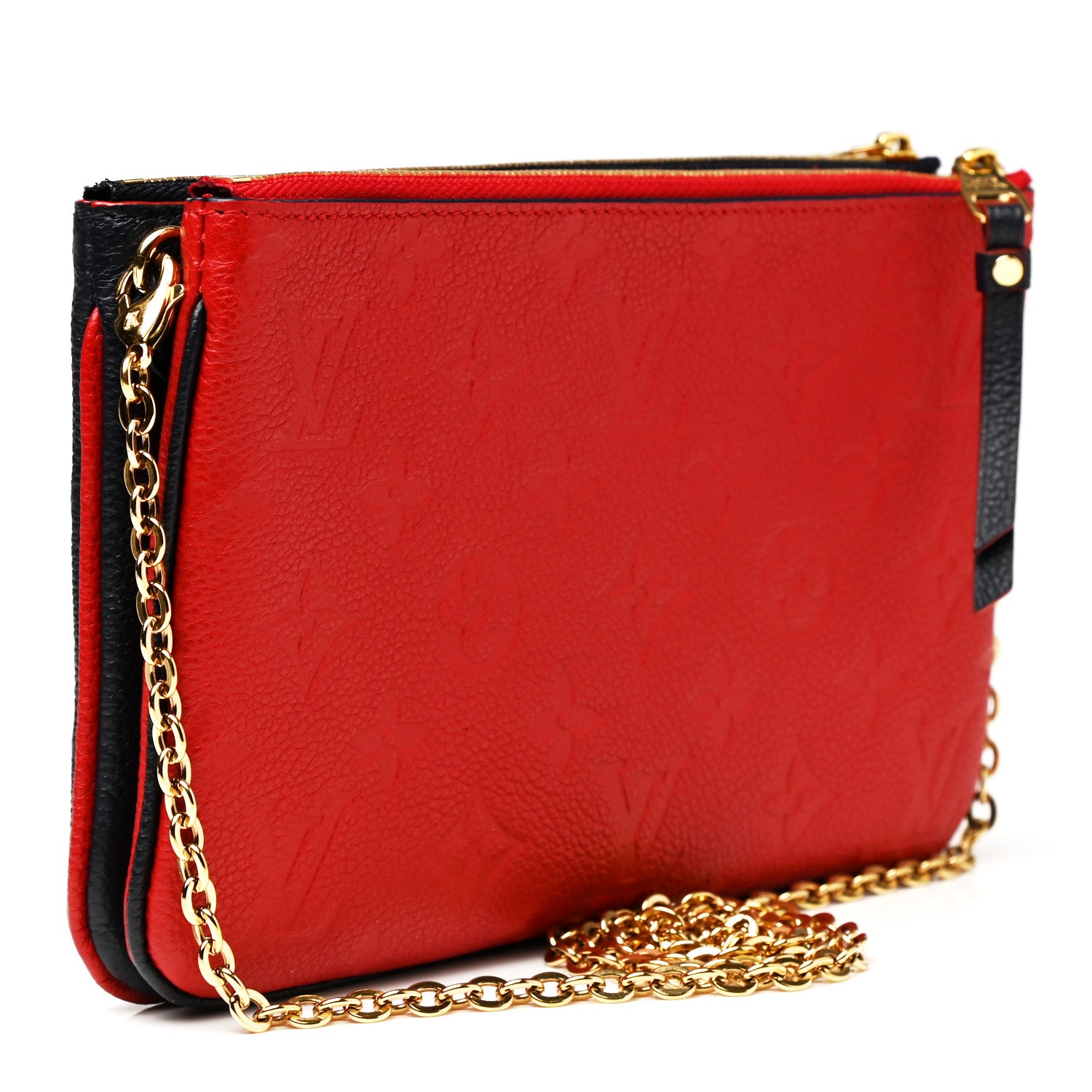 Louis Vuitton Empreinte Double Zip Pochette Marine Rouge 2 of 8