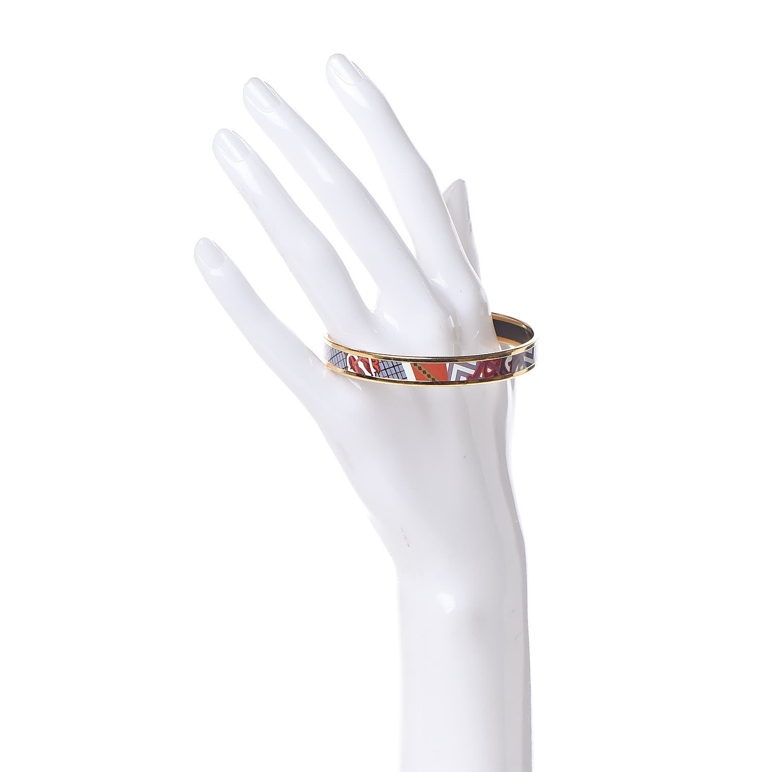 Hermes Enamel Printed Narrow Pour Sortir Bracelet 65 2 of 5