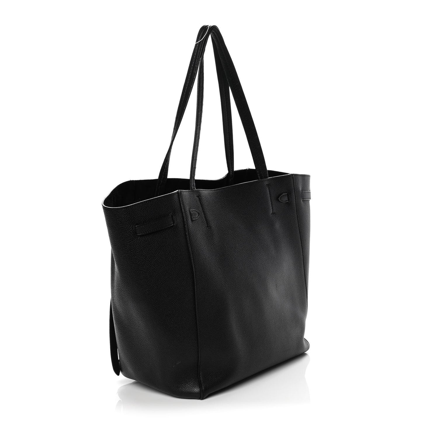 Soft Grained Calfskin Small Belt Cabas Phantom Black