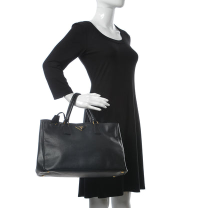 Prada Saffiano Lux Large Tote Black 2 of 15