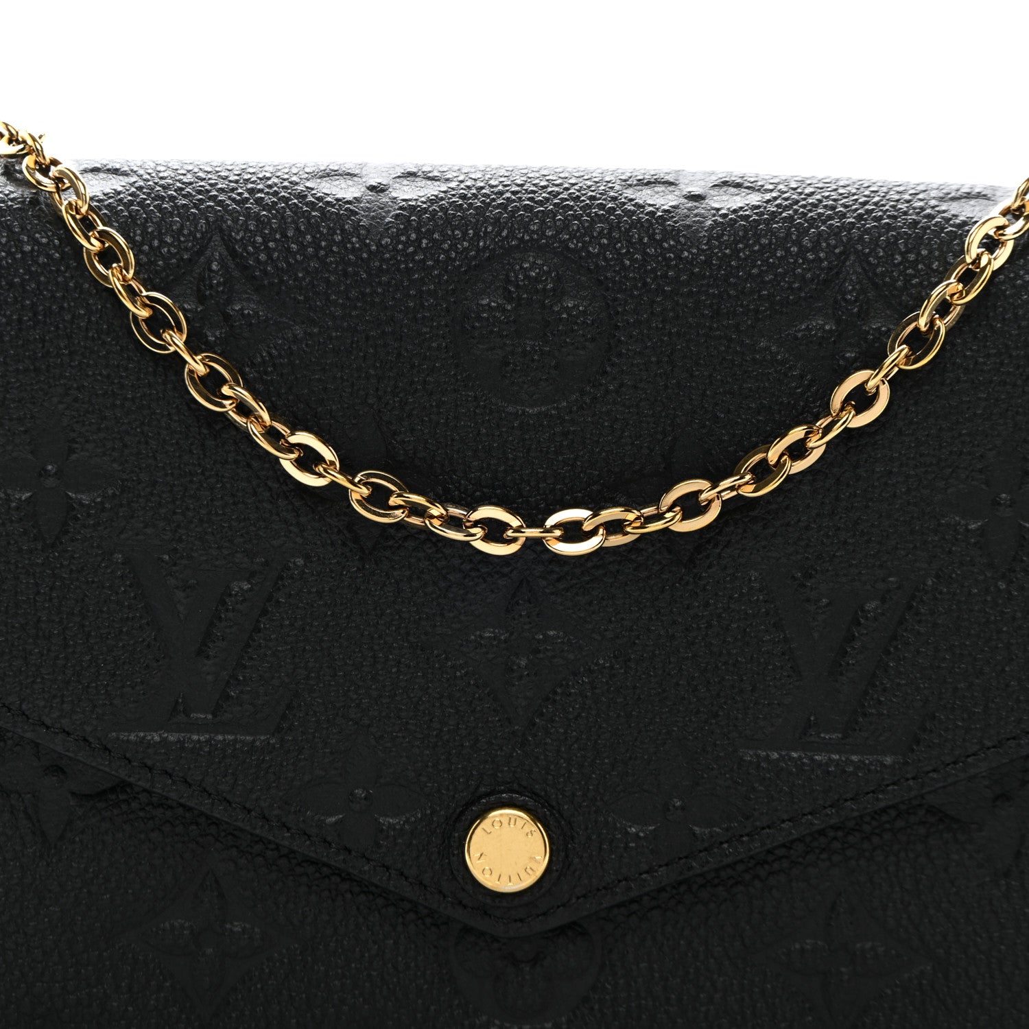 Louis Vuitton Empreinte Pochette Felicie Chain Wallet Black 8 of 11