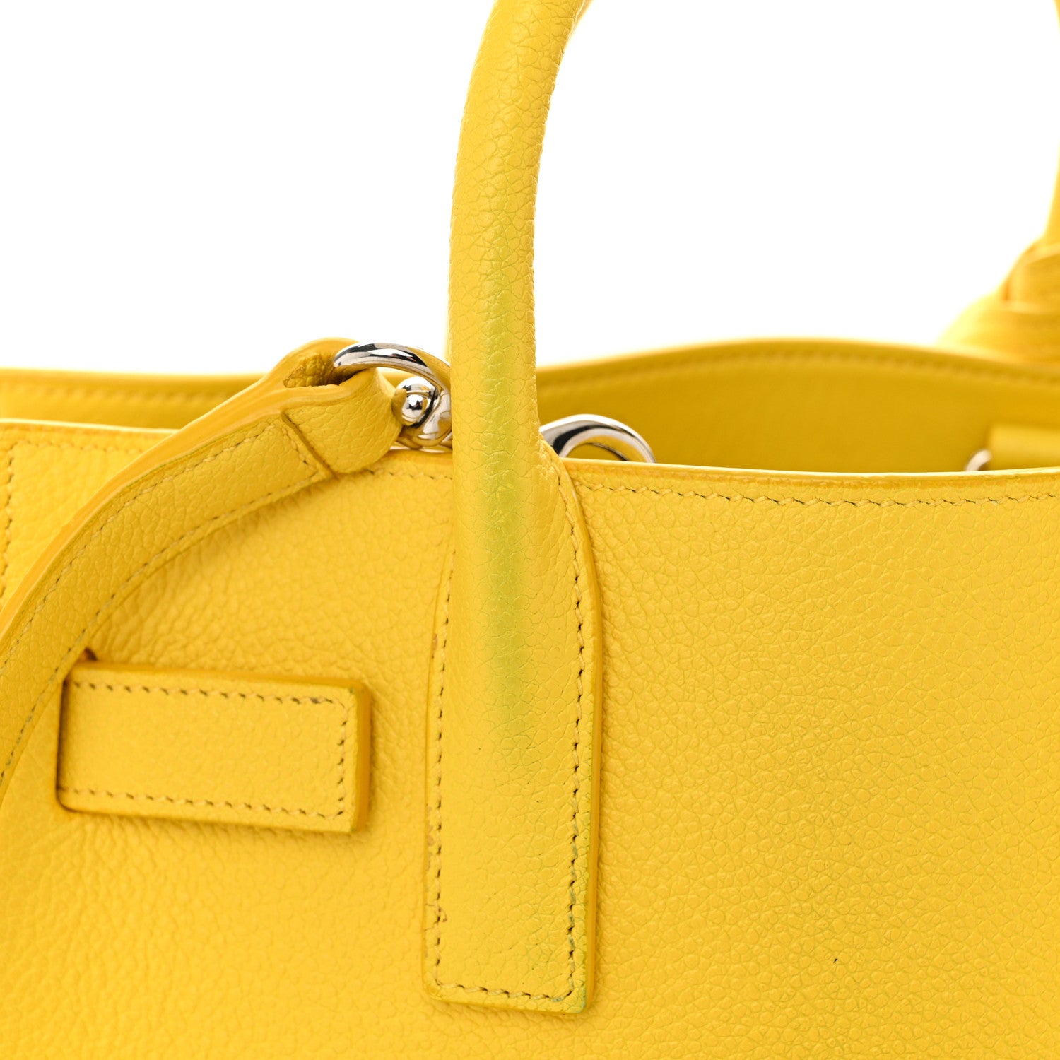 Saint Laurent Grained Calfskin Nano Sac De Jour Jaune 11 of 11