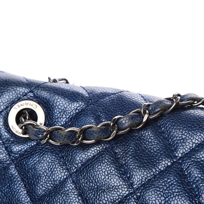 Chanel Iridescent Caviar Quilted Large Chic Flap Blue 14 of 15