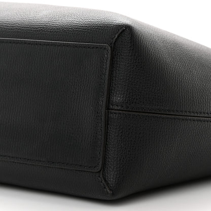 Burberry Grainy Calfskin Haymarket Check Medium Reversible Tote Black 17 of 18