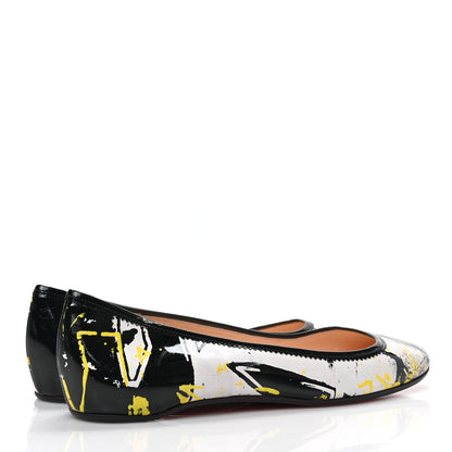Christian Louboutin Patent Graffiti Ballet Flats 36.5 Black Multicolor 4 of 7