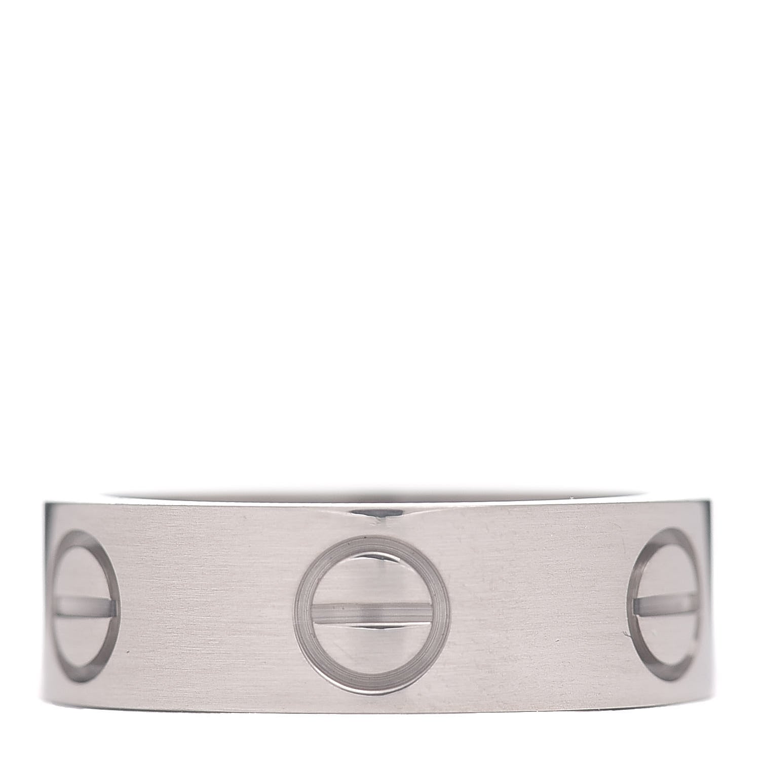 Cartier 18K White Gold 5.5mm LOVE Ring 48 4.5 1 of 4