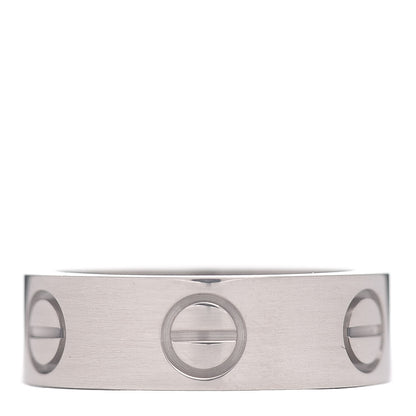 Cartier 18K White Gold 5.5mm LOVE Ring 48 4.5 1 of 4