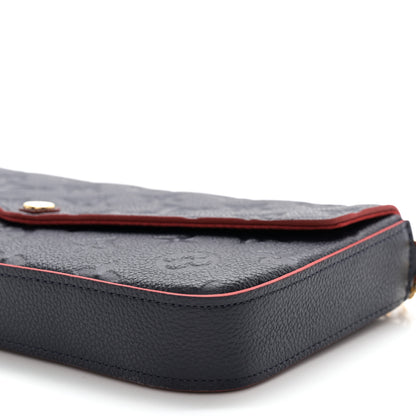 Louis Vuitton Empreinte Pochette Felicie Chain Wallet Marine Rouge 10 of 10