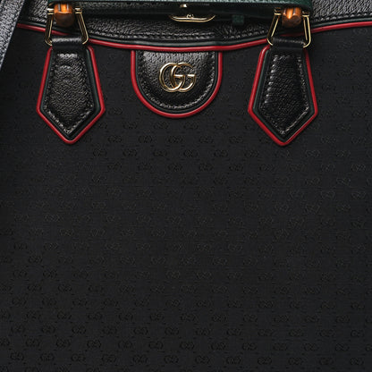 Gucci Mini Vintage GG Supreme Monogram Textured Dollar Calfskin Web Large Diana Tote Bag Black 8 of 10