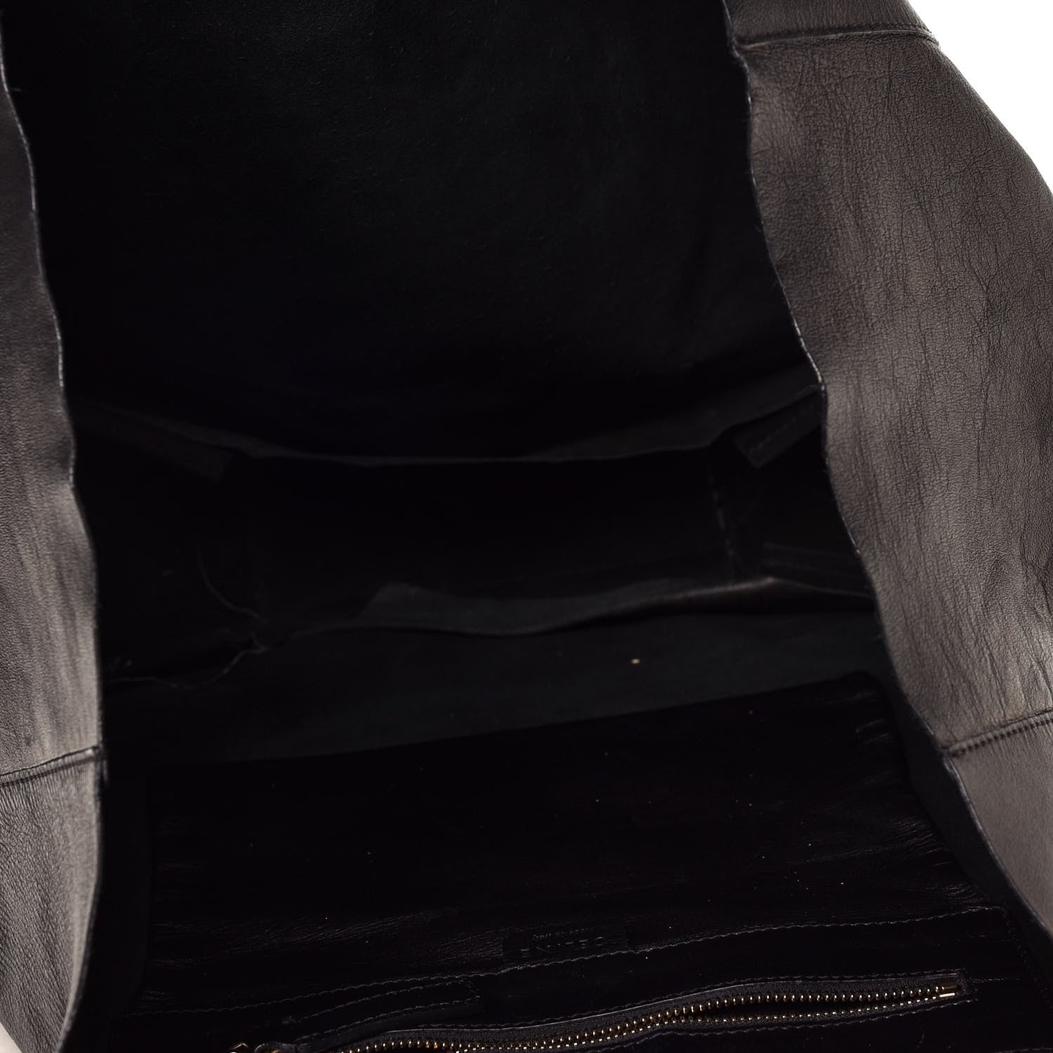 Celine Lambskin Horizontal Cabas Black 4 of 5