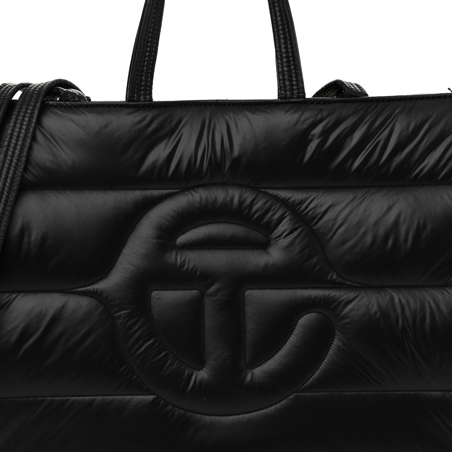 Telfar Nylon Medium Puff Shopping Bag Black 8 of 14