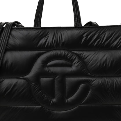 Telfar Nylon Medium Puff Shopping Bag Black 8 of 14