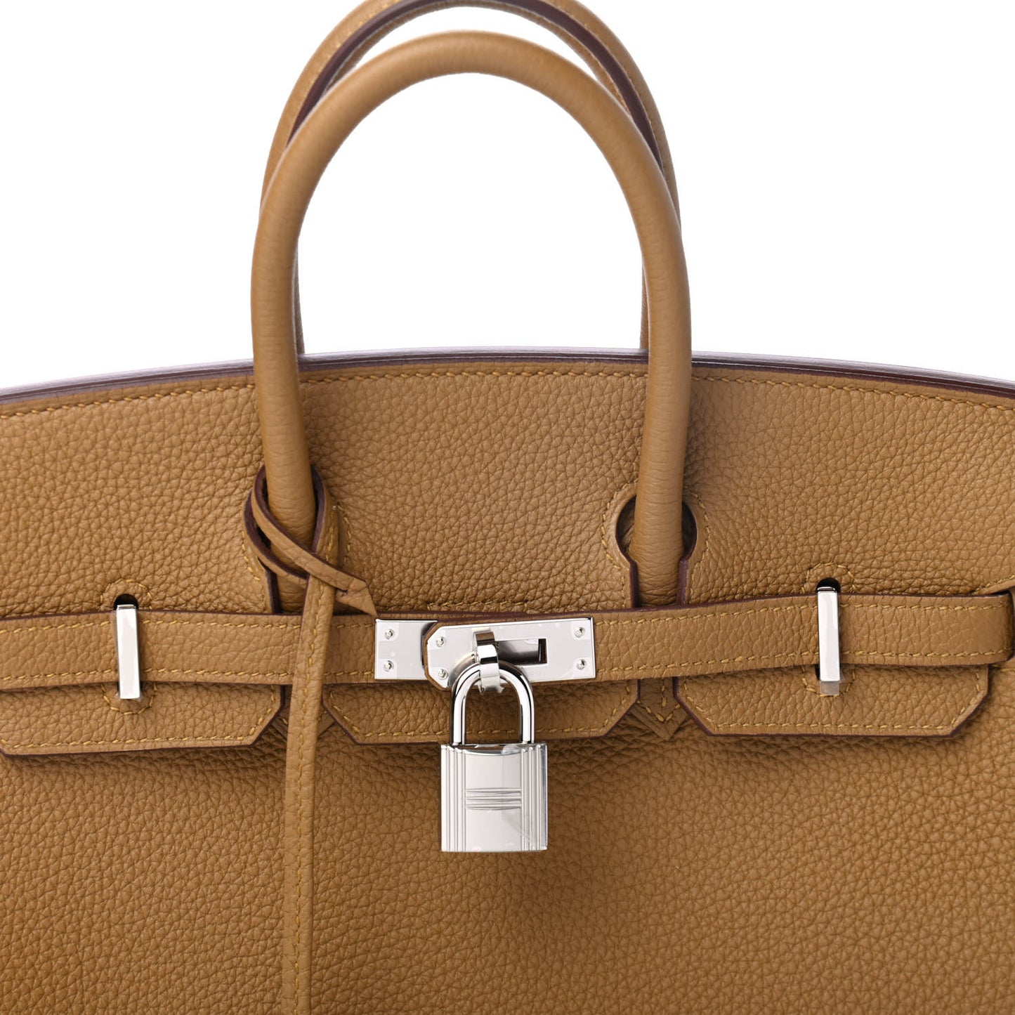 Togo Verso Birkin 25 Bronze Dore Bleu Brume