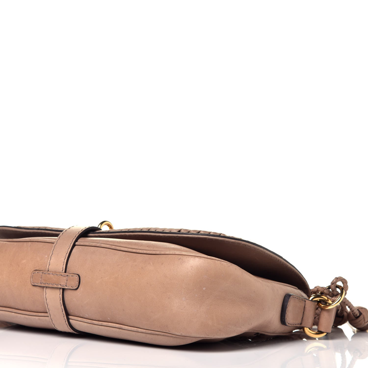 Gucci Calfskin Handmade Medium Flap Shoulder Bag Sahara Sand 9 of 9