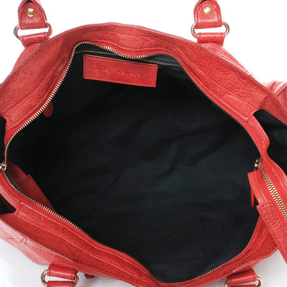 Balenciaga Agneau Arena Giant 12 Rose Gold Hardware Part Time Coquelicot Rouge Coquelicot 6 of 14