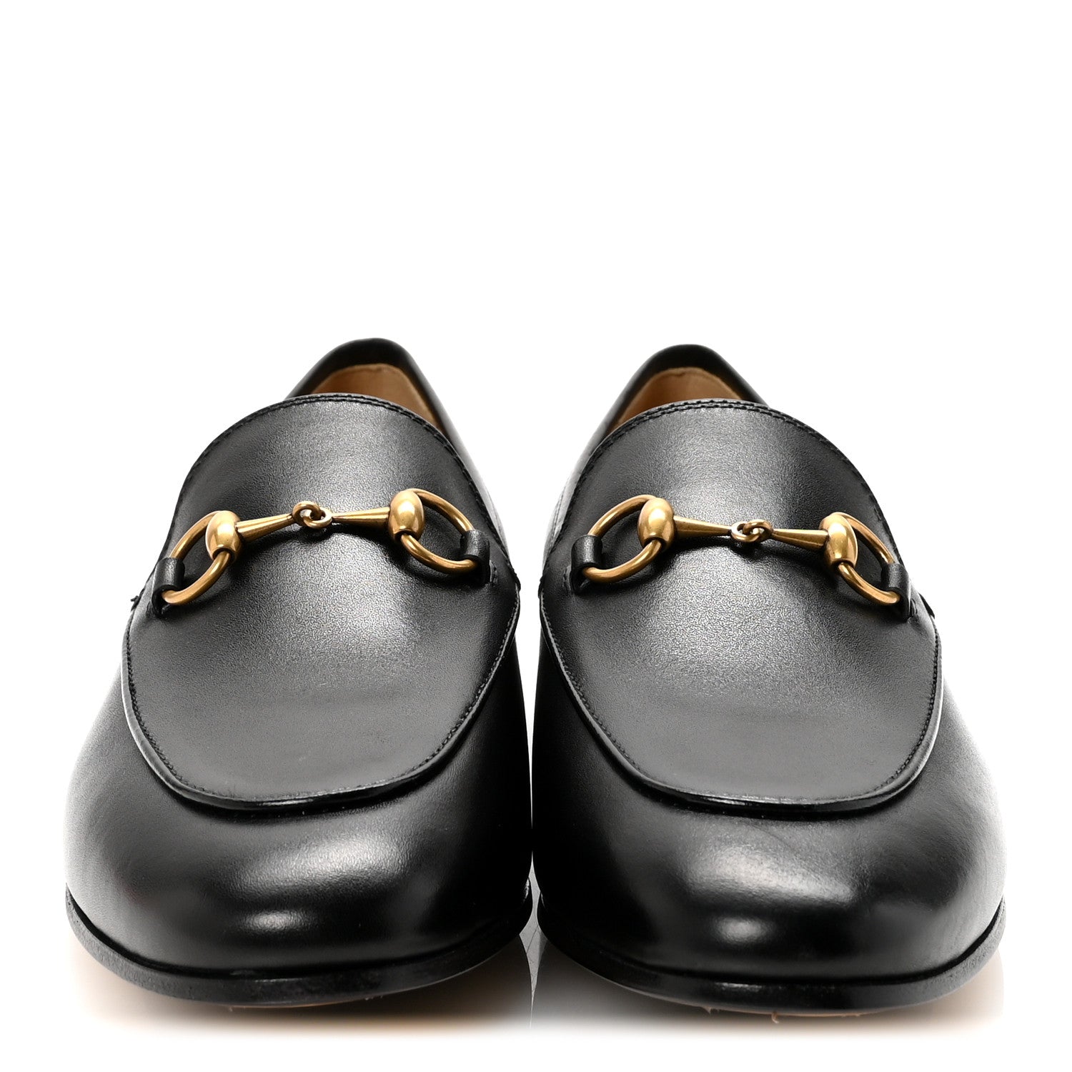 Gucci Calfskin Womens Jordaan Loafers 36.5 Black 3 of 10