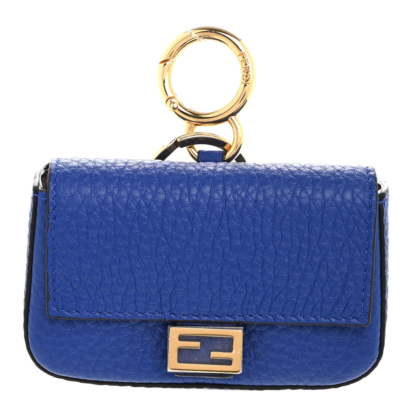 Cuoio Romano Micro Baguette Charm Blue Neon