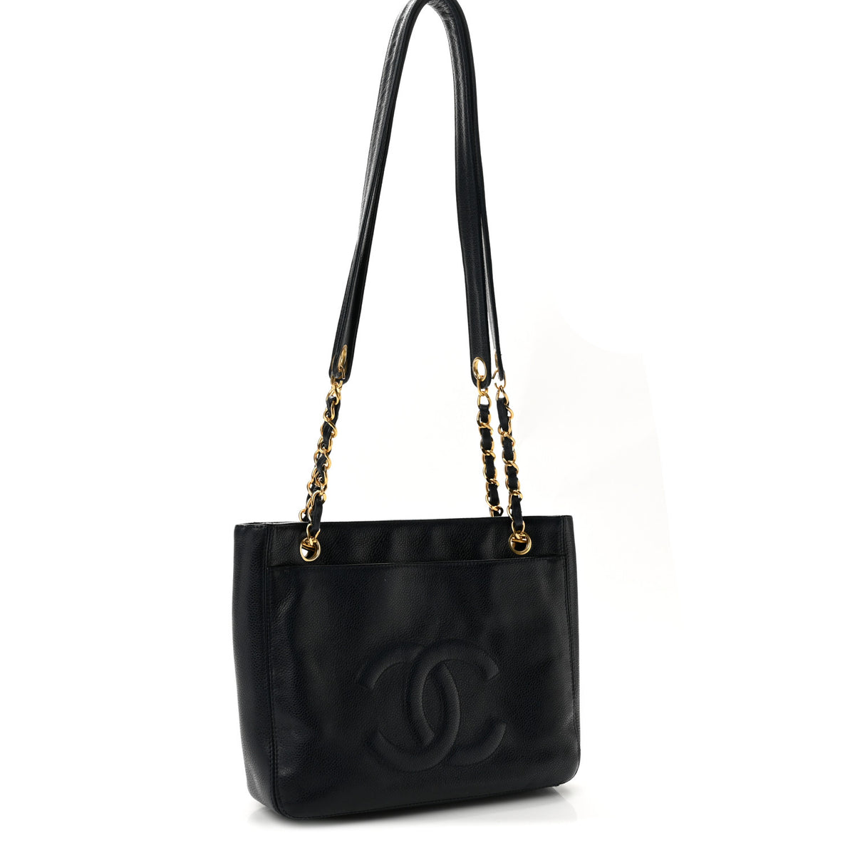 Chanel Caviar Flap CC Shoulder Bag Navy 3 of 13
