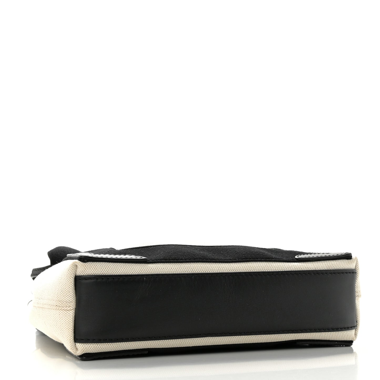 Cotton Canvas Calfskin Navy Cabas XS Natural Black