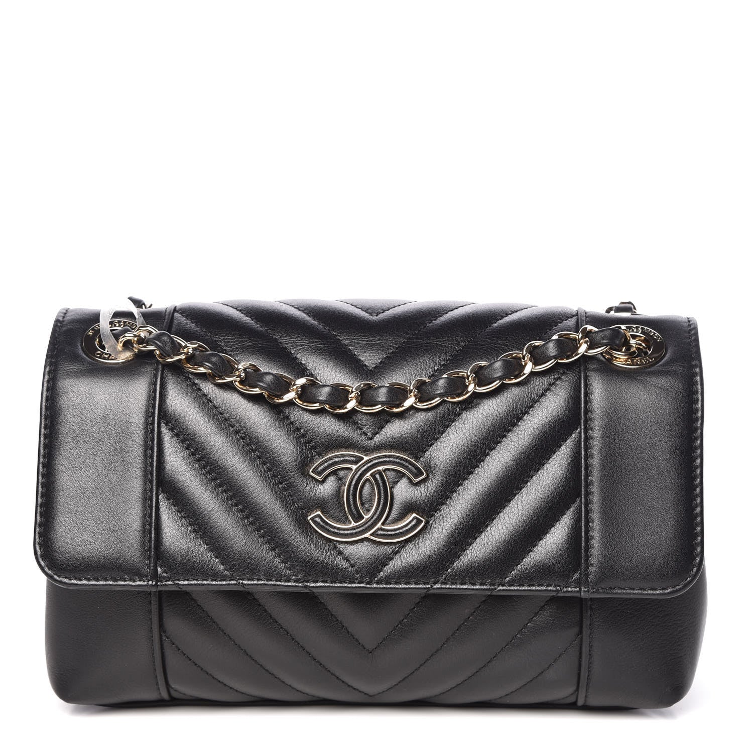 Chanel Calfskin Quilted Small Daily Chevron Flap Black 1 of 13