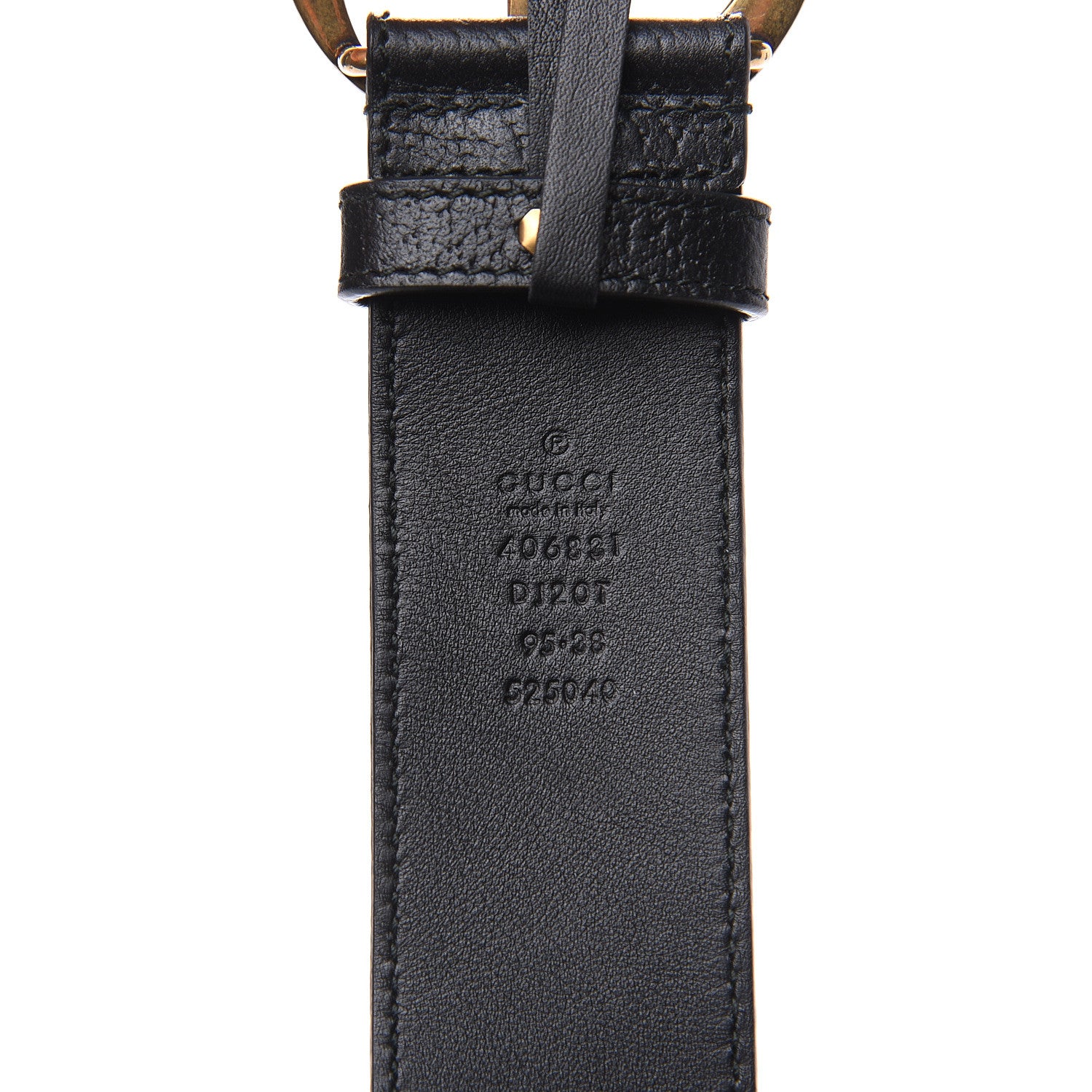 Gucci Textured Calfskin Double G 40mm Belt 95 38 Black 6 of 7