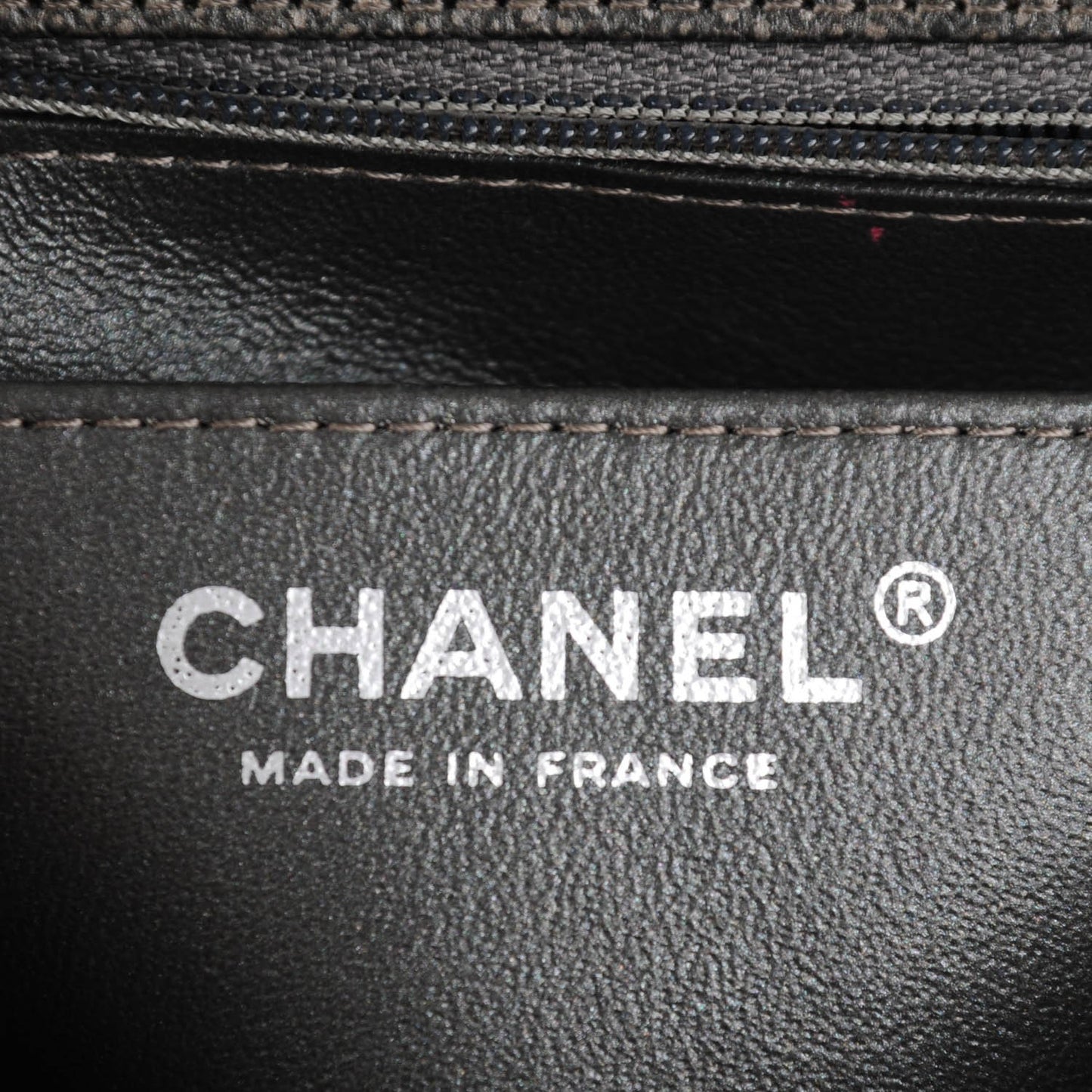 Metallic Caviar Quilted Mini Square Flap Dark Grey