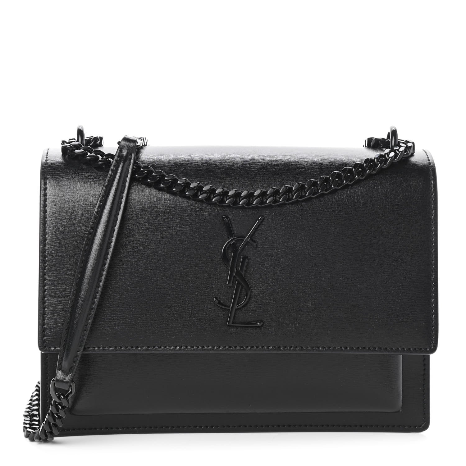 Saint Laurent Calfskin Medium Monogram Sunset Black 1 of 9