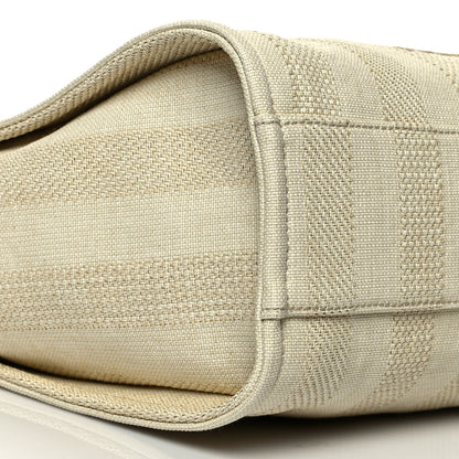 Chanel Mixed Fibers Calfskin Striped Small Deauville Tote Beige 9 of 10