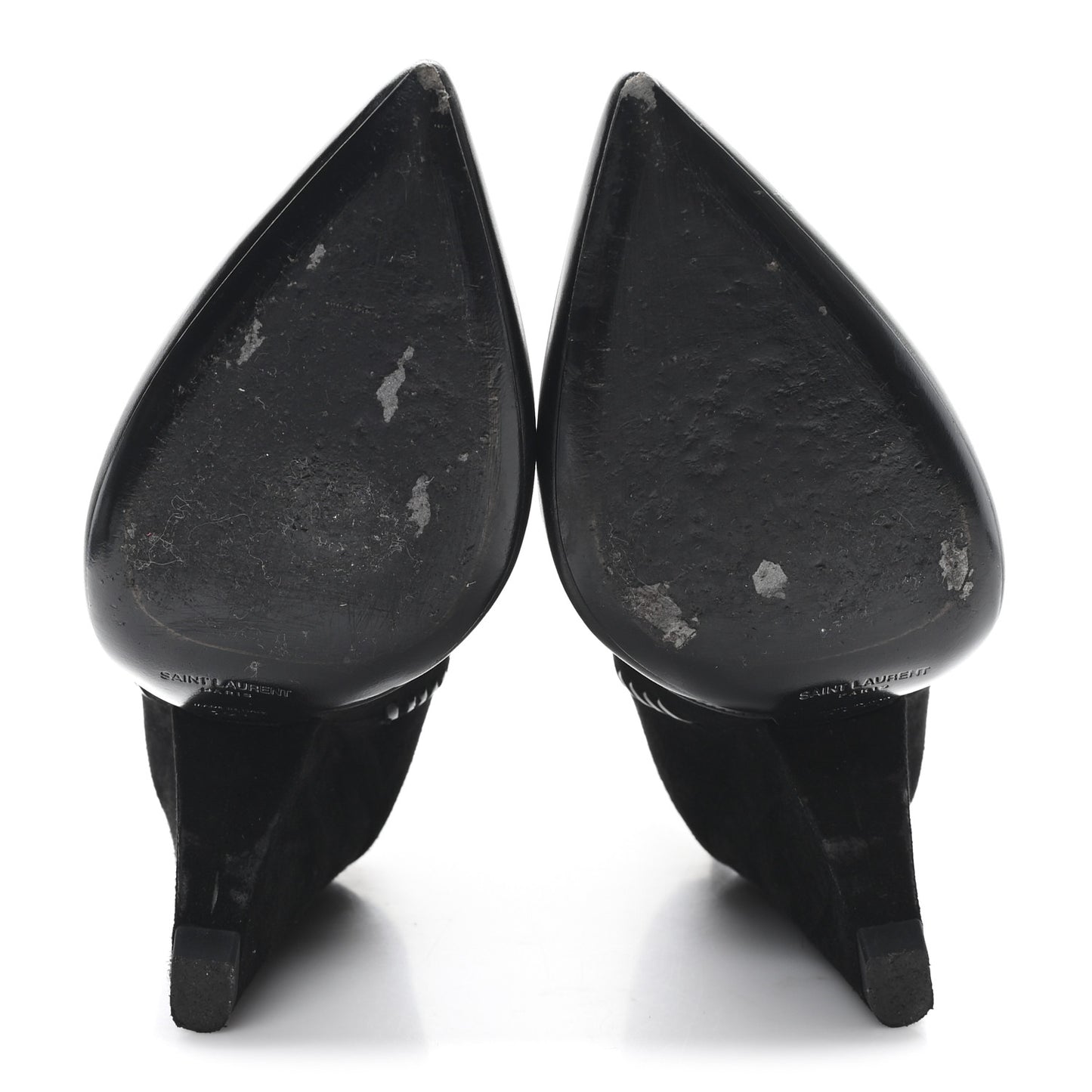 Suede Calfskin Niki 105 Wedge Booties 39.5 Black