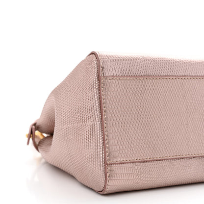 Fendi Lizard Mini Peekaboo Iconic Satchel Pink 9 of 10