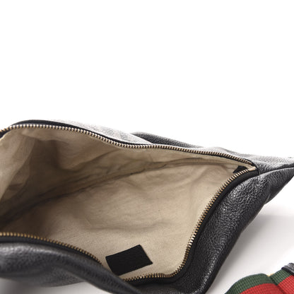 Gucci Grained Calfskin Logo Belt Bag Black 5 of 14
