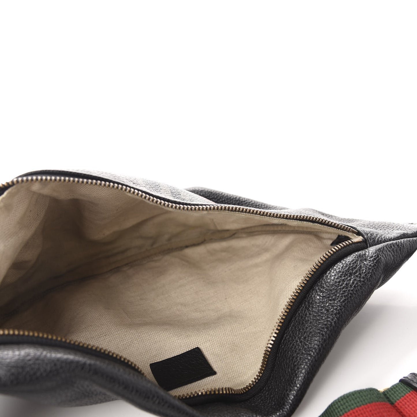 Grained Calfskin Logo Belt Bag Black
