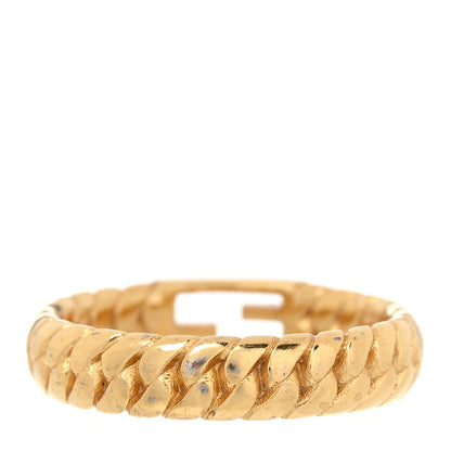 Fendi Metal Baguette Ring L 57/8 Gold 3 of 5